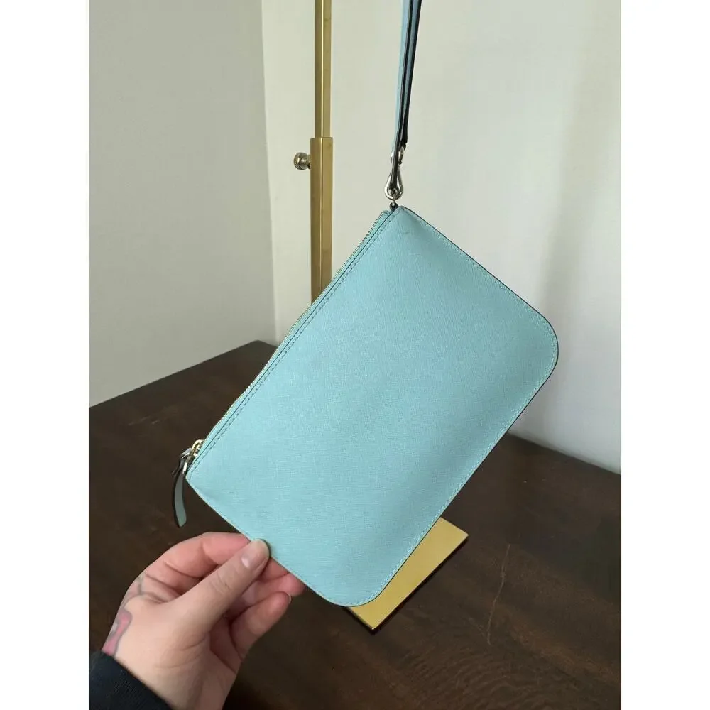 Kate Spade Light Blue Leather Wristlet